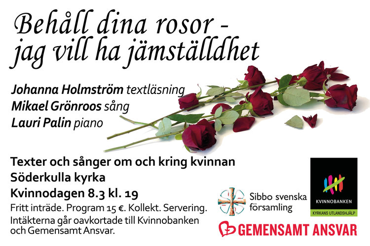 Behåll dina rosor - jag vill ha jämställdhet Behåll dina rosor - jag vill ha jämställdhet